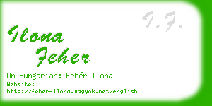 ilona feher business card